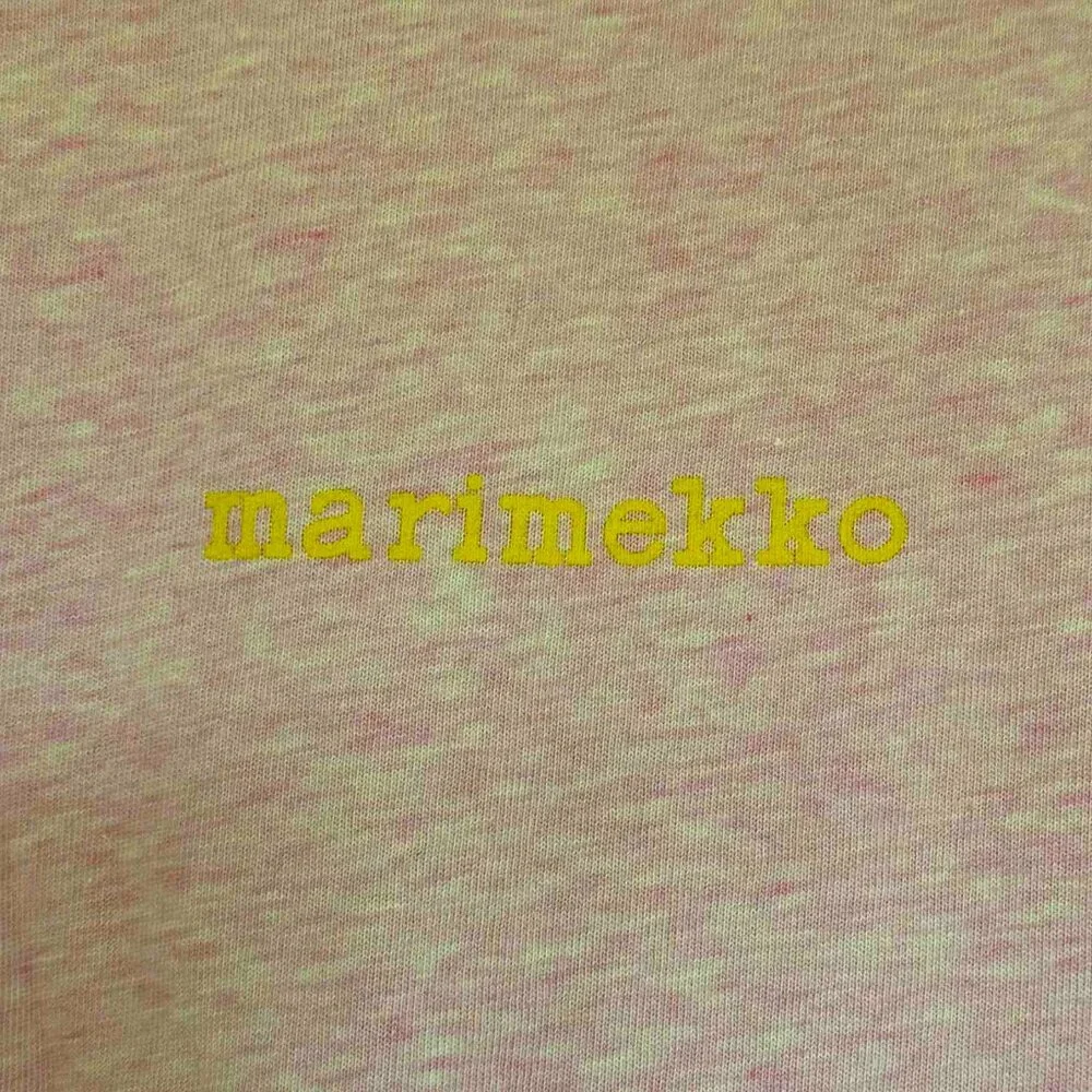 Marimekko Pink Graphic T-Shirt Women’s Large 100% Cotton | Scandinavian Style - Picture 4 of 9